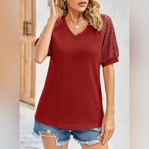 Womens Summer Tops Sequin Short Sleeve T Shirts V Neck Trendy Casual Elegent